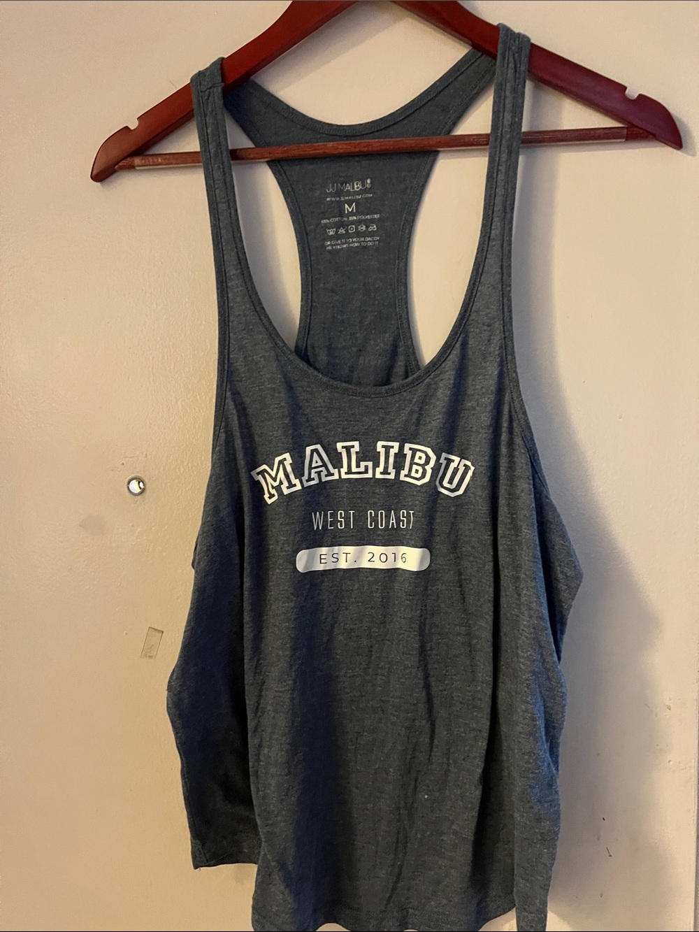 JJ Malibu Blue West Coast Graphic  Tank, Medium